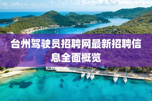臺州駕駛員招聘網(wǎng)最新招聘信息全面概覽