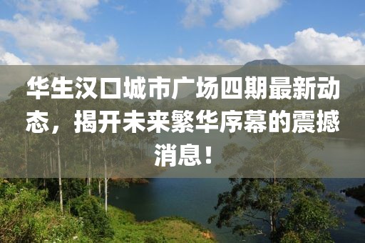 華生漢口城市廣場四期最新動態(tài)，揭開未來繁華序幕的震撼消息！