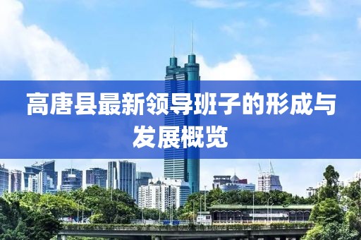 高唐縣最新領(lǐng)導(dǎo)班子的形成與發(fā)展概覽