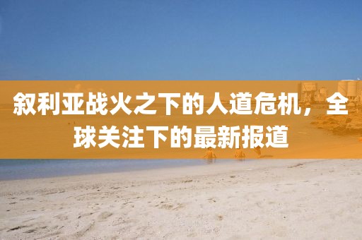 敘利亞戰(zhàn)火之下的人道危機(jī)，全球關(guān)注下的最新報道
