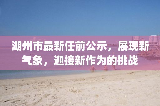 湖州市最新任前公示，展現(xiàn)新氣象，迎接新作為的挑戰(zhàn)