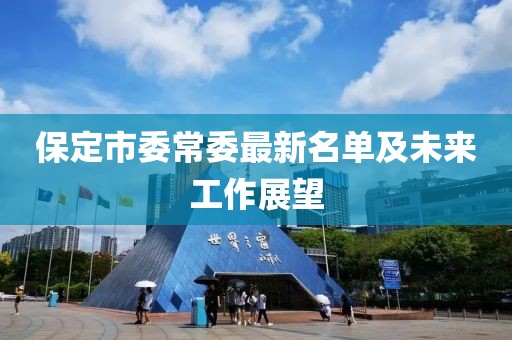 保定市委常委最新名單及未來工作展望