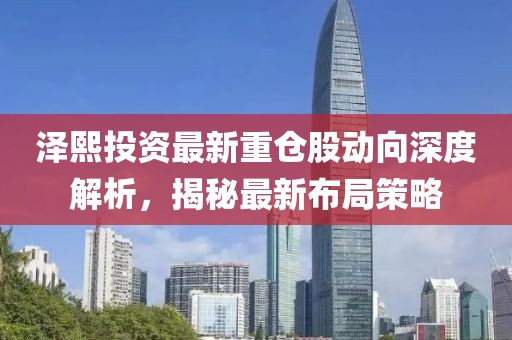 澤熙投資最新重倉股動向深度解析，揭秘最新布局策略