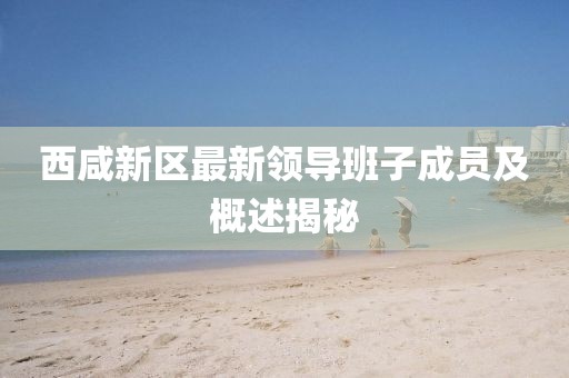 西咸新區(qū)最新領導班子成員及概述揭秘