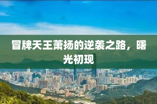 冒牌天王蕭揚(yáng)的逆襲之路，曙光初現(xiàn)