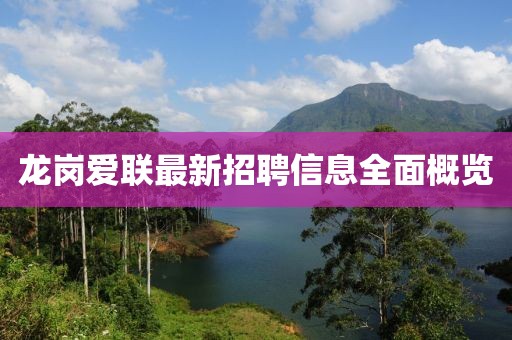 龍崗愛聯(lián)最新招聘信息全面概覽