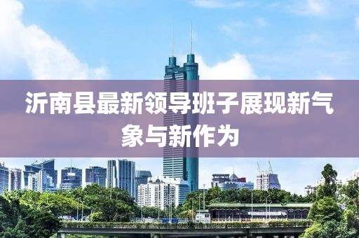沂南縣最新領(lǐng)導(dǎo)班子展現(xiàn)新氣象與新作為
