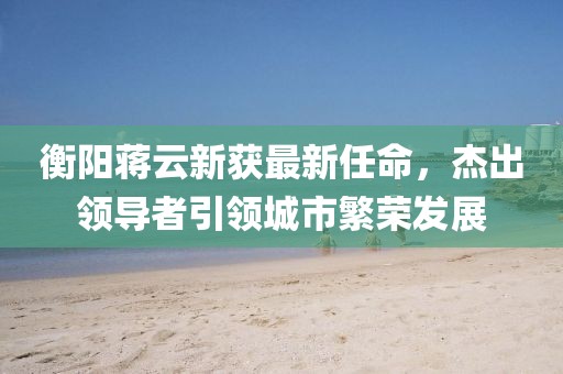 衡陽(yáng)蔣云新獲最新任命，杰出領(lǐng)導(dǎo)者引領(lǐng)城市繁榮發(fā)展