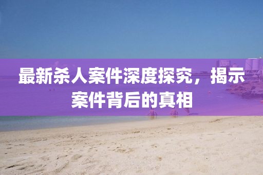 最新殺人案件深度探究，揭示案件背后的真相