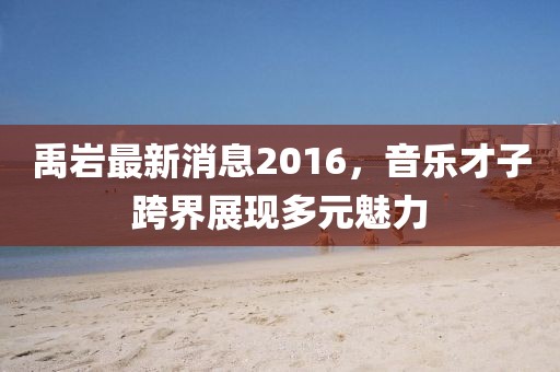 禹巖最新消息2016，音樂才子跨界展現(xiàn)多元魅力