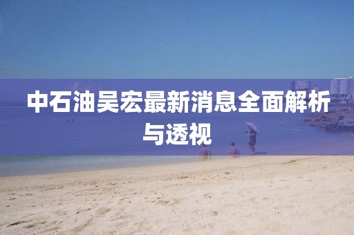 中石油吳宏最新消息全面解析與透視