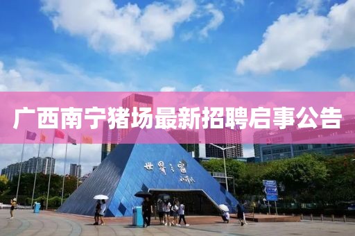廣西南寧豬場最新招聘啟事公告