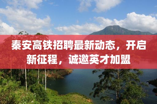 秦安高鐵招聘最新動態(tài)，開啟新征程，誠邀英才加盟
